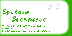 szilvia szerencse business card